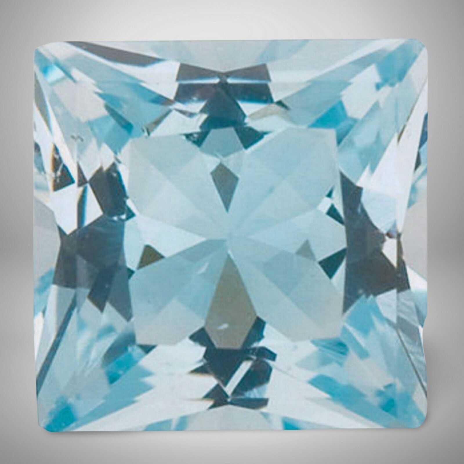 Aquamarine Square Cut Gemstone 4.1 Cts – 10 mm VVS Precious Jewelry Gem