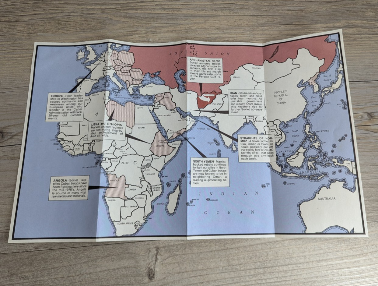 Stategy Game Reference Map Indian Ocean Africa Asia Australia Europe 8.5″ x 14″
