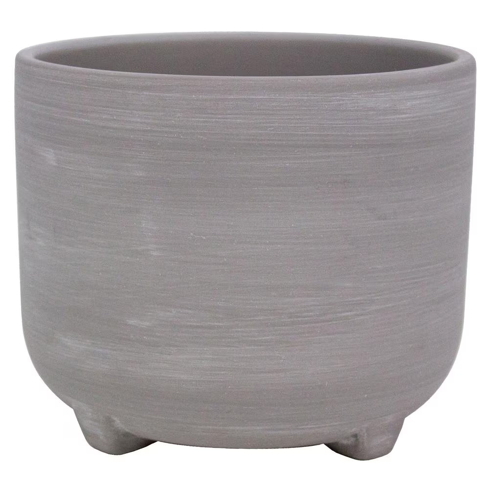 7 In. Ella Grey Ceramic Planter
