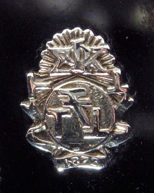 Rare Antique Phi Sigma Kappa Sterling Silver/10k Gold Nautical Fraternity Ring