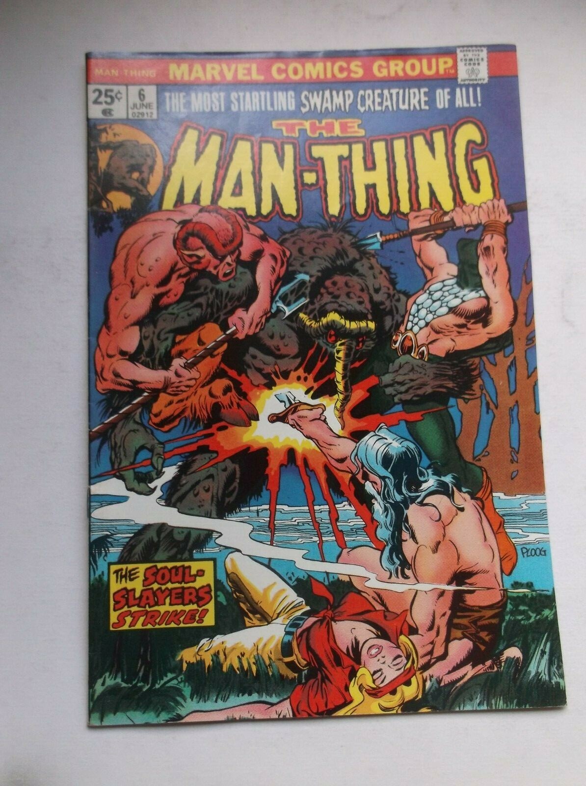 MARVEL: THE MAN-THING #6, MORBID MIKE PLOOG’S COVER & ART, 1974, VF/NM (9.0)!!!