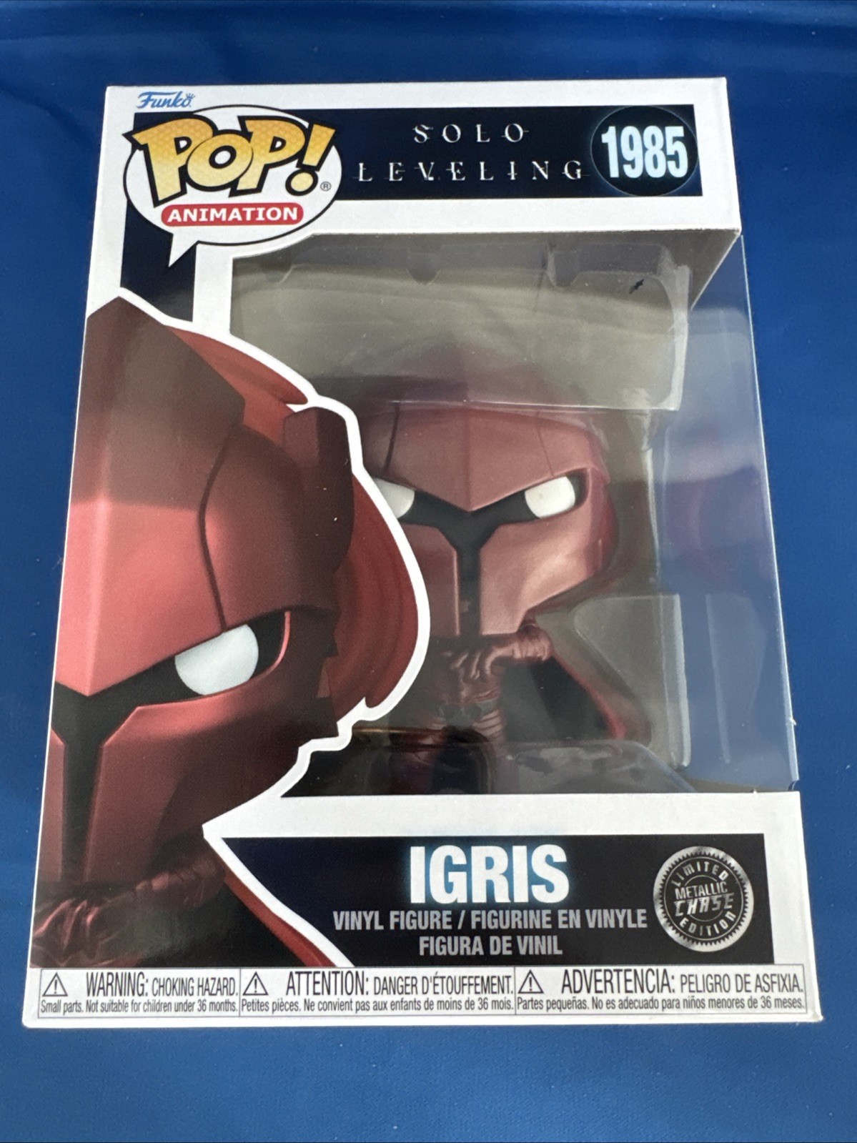 Funko Pop! Animation : Solo Leveling Igris Metallic Chase #1985 In Protector