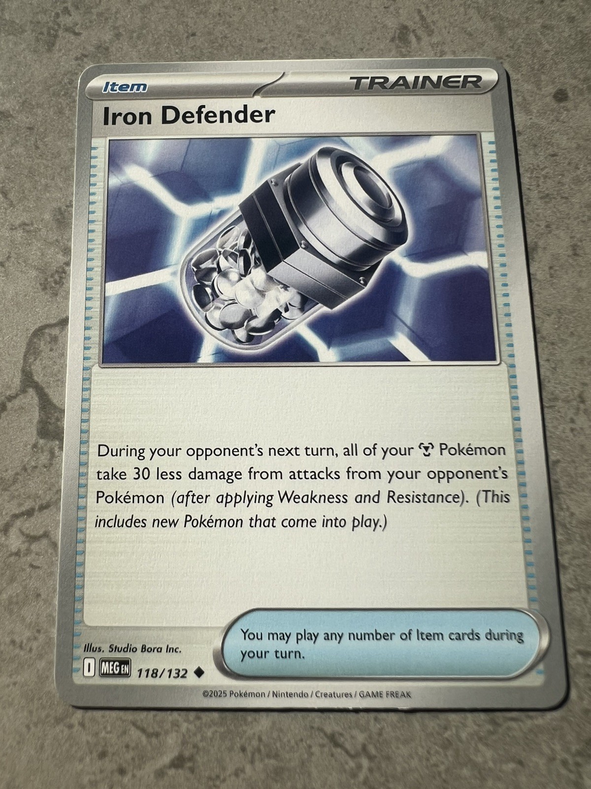 118/132 Iron Defender : Uncommon Card : Mega Evolution: Pokemon TCG