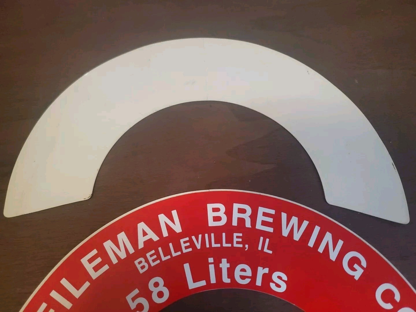 2 ~ G. Heileman Brewing Company Co. Belleville IL 58 Liters Bottle Label Decal