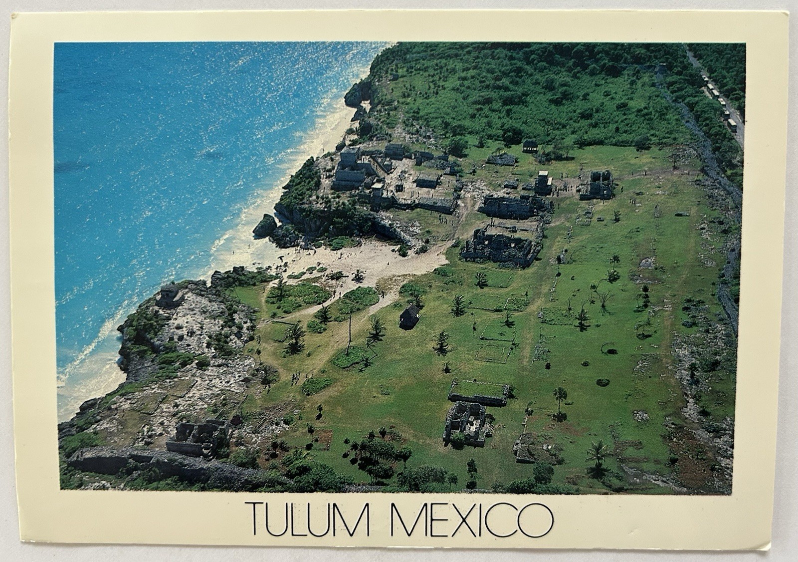 Tulum Mexico Vintage Postcard | Mayan Ruins Aerial View | Large Size 4.5 X 6.5
