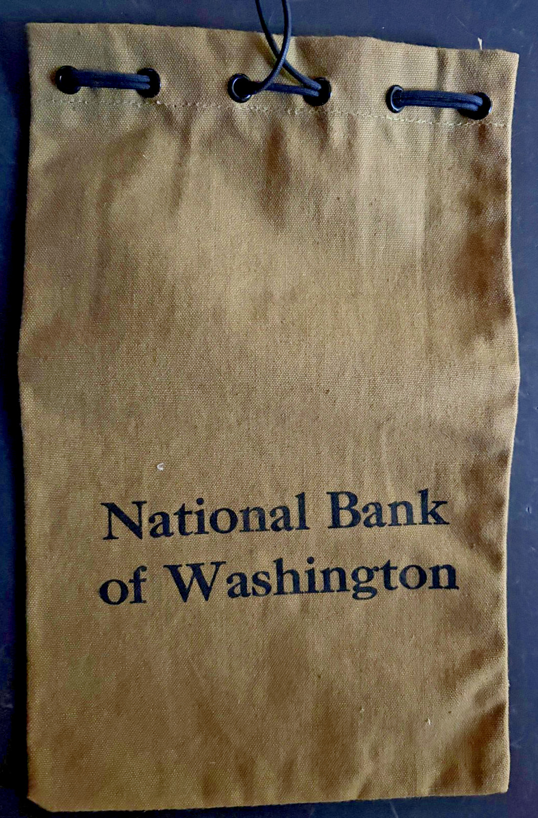 Old Money Bag by National Bank of Washington, 10.2 x 6.7 in, NICE!!