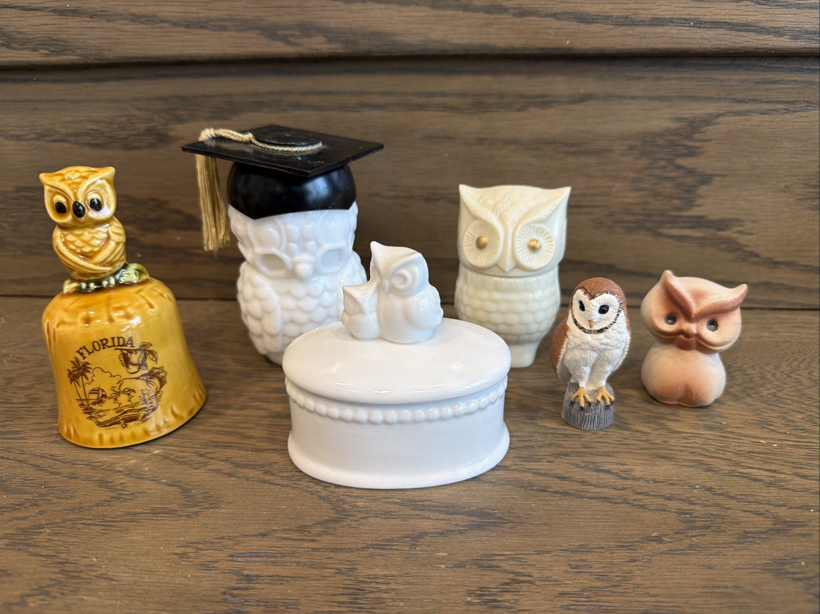 Vintage Owl Trinkets Avon, Japan, Hobby Lobby Lot Of 6