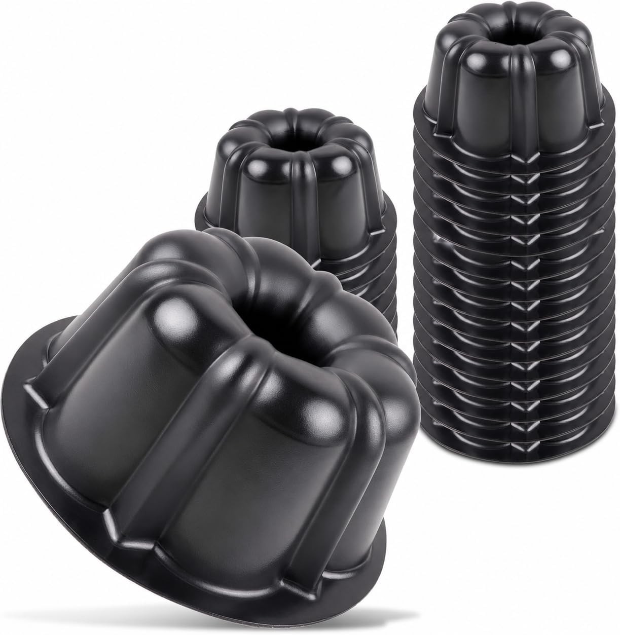 O Creme Bakeable Plastic Mini Cake Pan 25 Pack Reusable