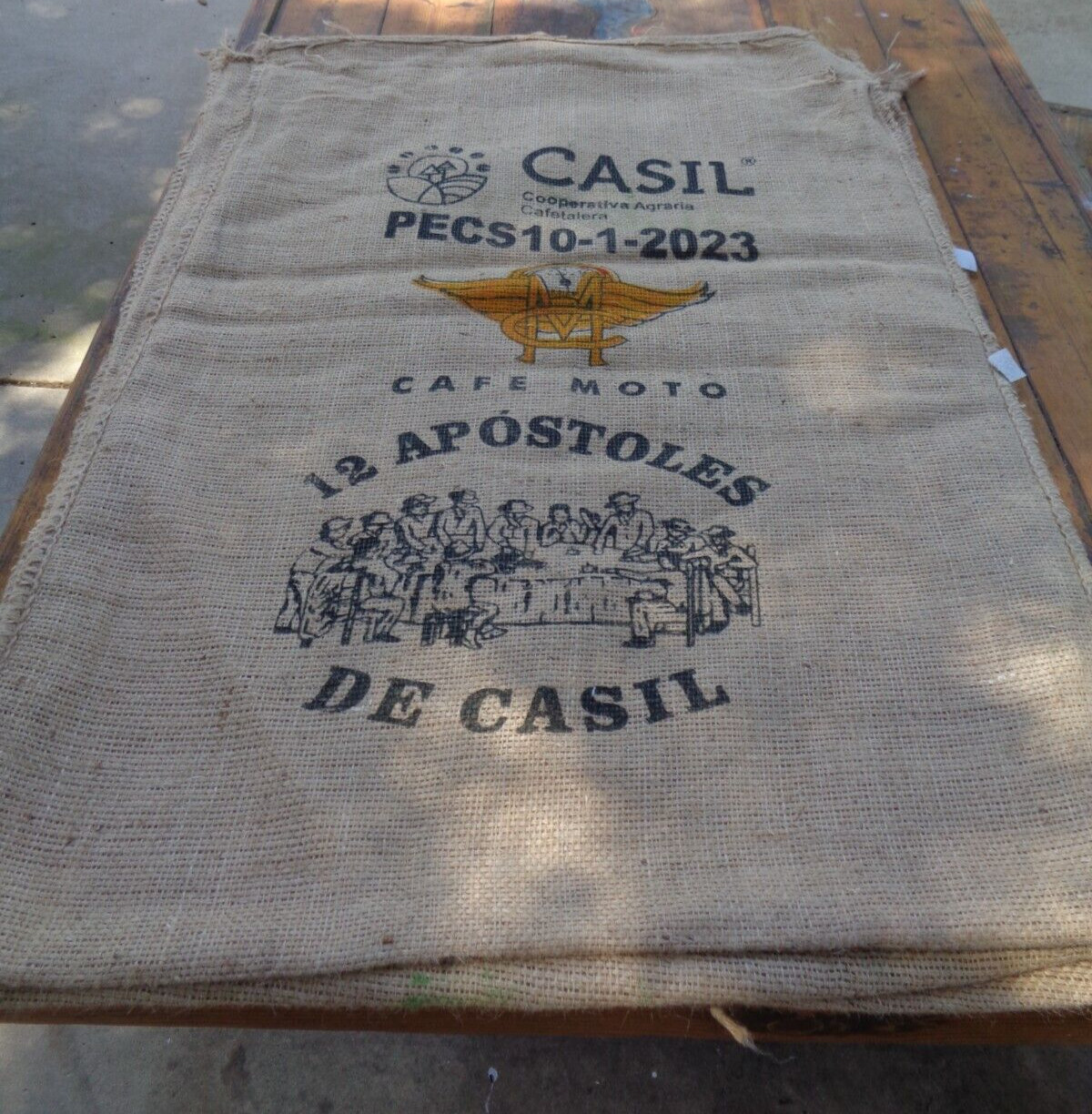 Large Burlap Coffee Sack Bag Jute Gunny Sack Sturdy Heavy Fabric 12 Apostoles