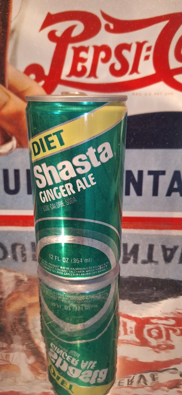 🍺 Diet Ginger Ale Shasta Cola Soda Pop Can Advertising Prop Empty 70’s 80’s