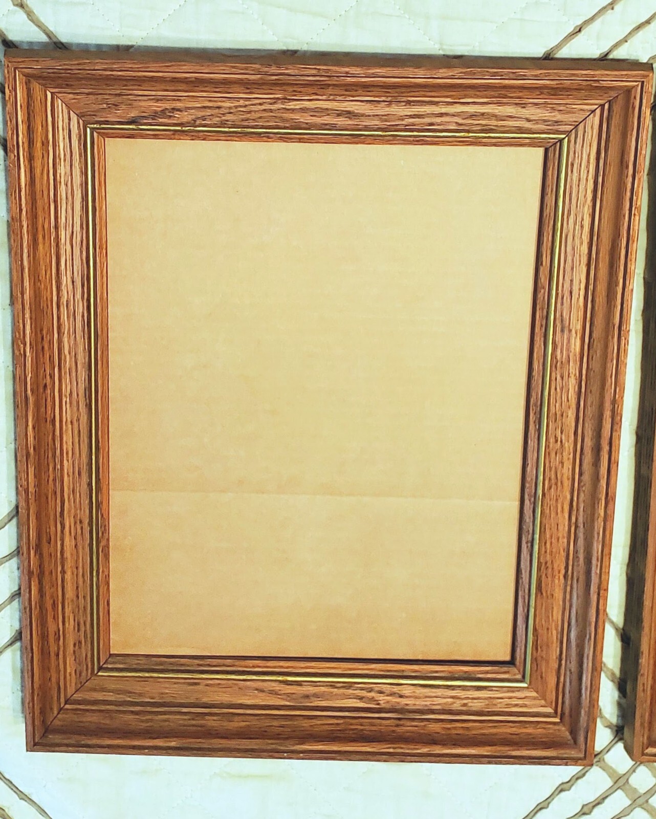2 Vintage Traditional Wood Picture Frames Carved Gold Gild Accent 14×17 No Glass