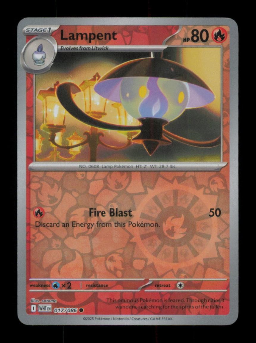 REVERSE HOLO LAMPENT COMMON 017/086 NM POKEMON