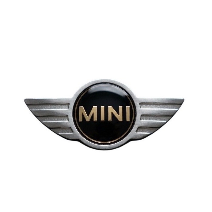MINI Cooper Winged Emblem Badge Chrome Key Ring Charm Collectible Accessory