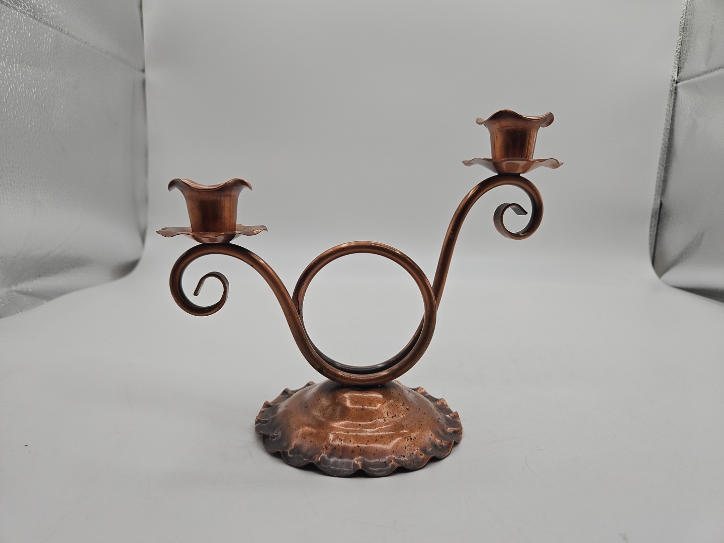 VINTAGE Gregorian Copper Candle Stick Holder Solid Copper USA