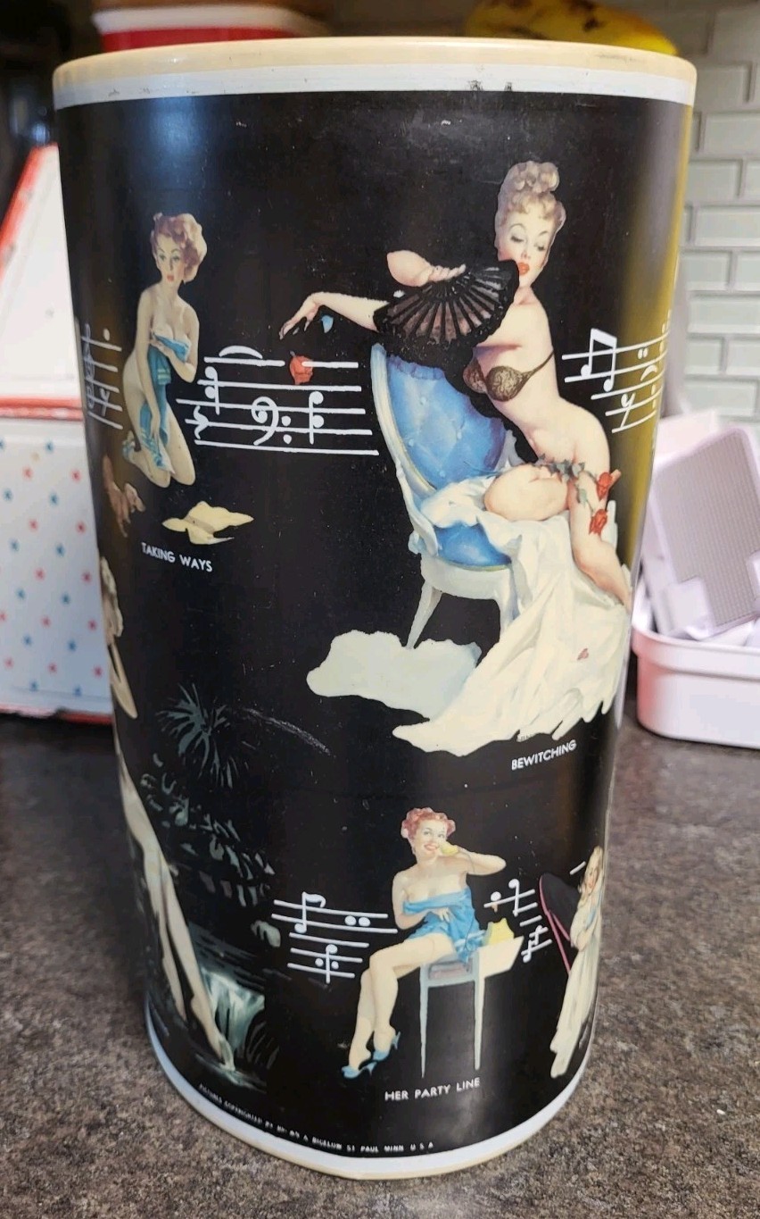 Vintage 1955 RARE PIN-UP GIRLS Econolite Motion Lamp Shade (SHADE ONLY) ORIGINAL