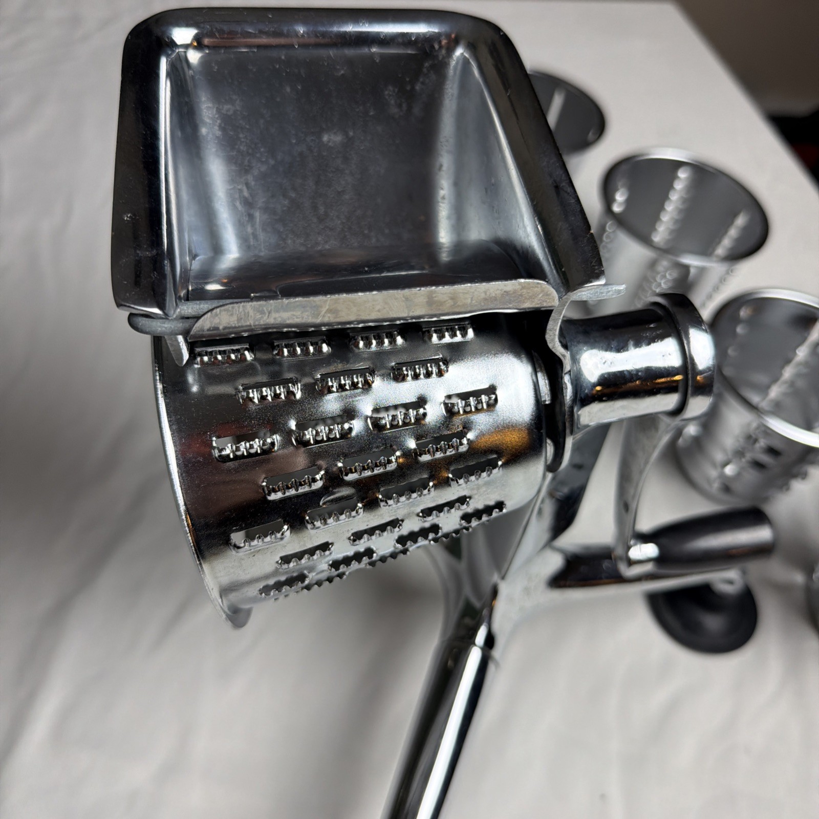 Saladmaster Rotary Cheese Grater Slicer Shredder 5 Drum Attachments Heavy Duty