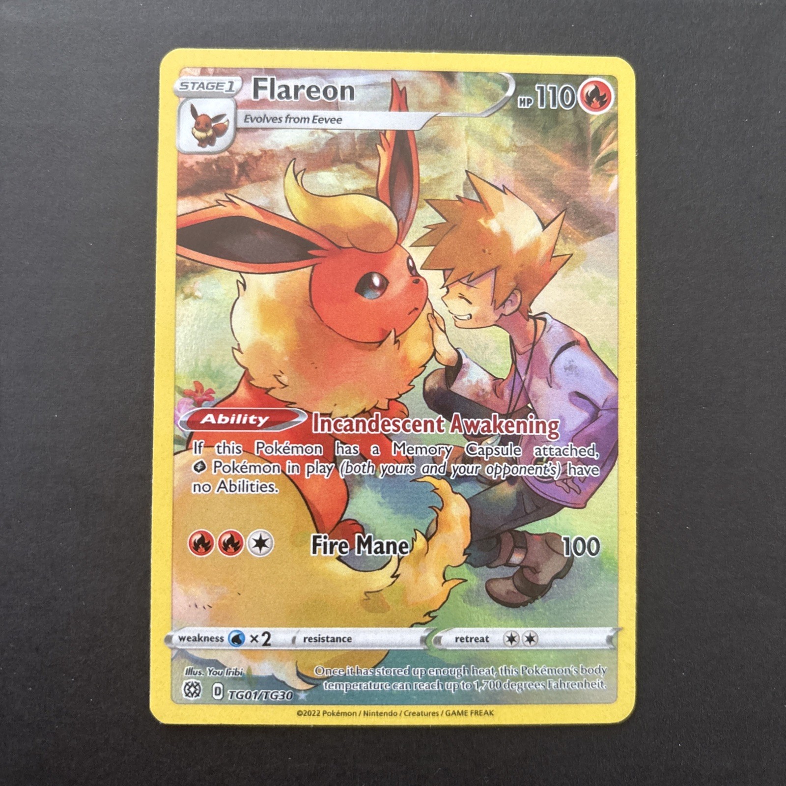 Flareon TG01/TG30 Holo Brilliant Stars Trainer Gallery Pokemon