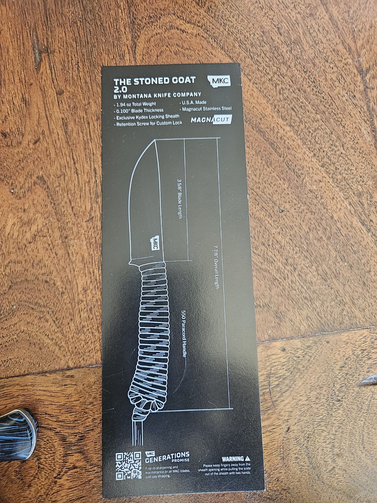 BRAND NEW MONTANA KNIFE COMPANY MKC STONED GOAT STONE WASHED CUSTOM SCALES