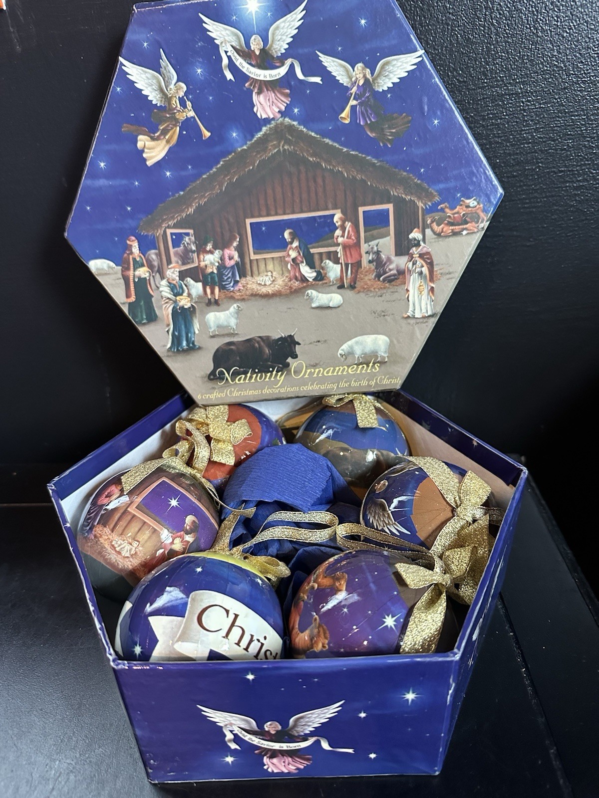 Family Choice Nativity Ornament Set Of 6 Keepsake Box
