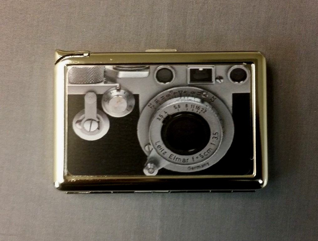 Vintage Retro Camera Image Cigarette Case with lighter ID Holder Wallet D 01 SP