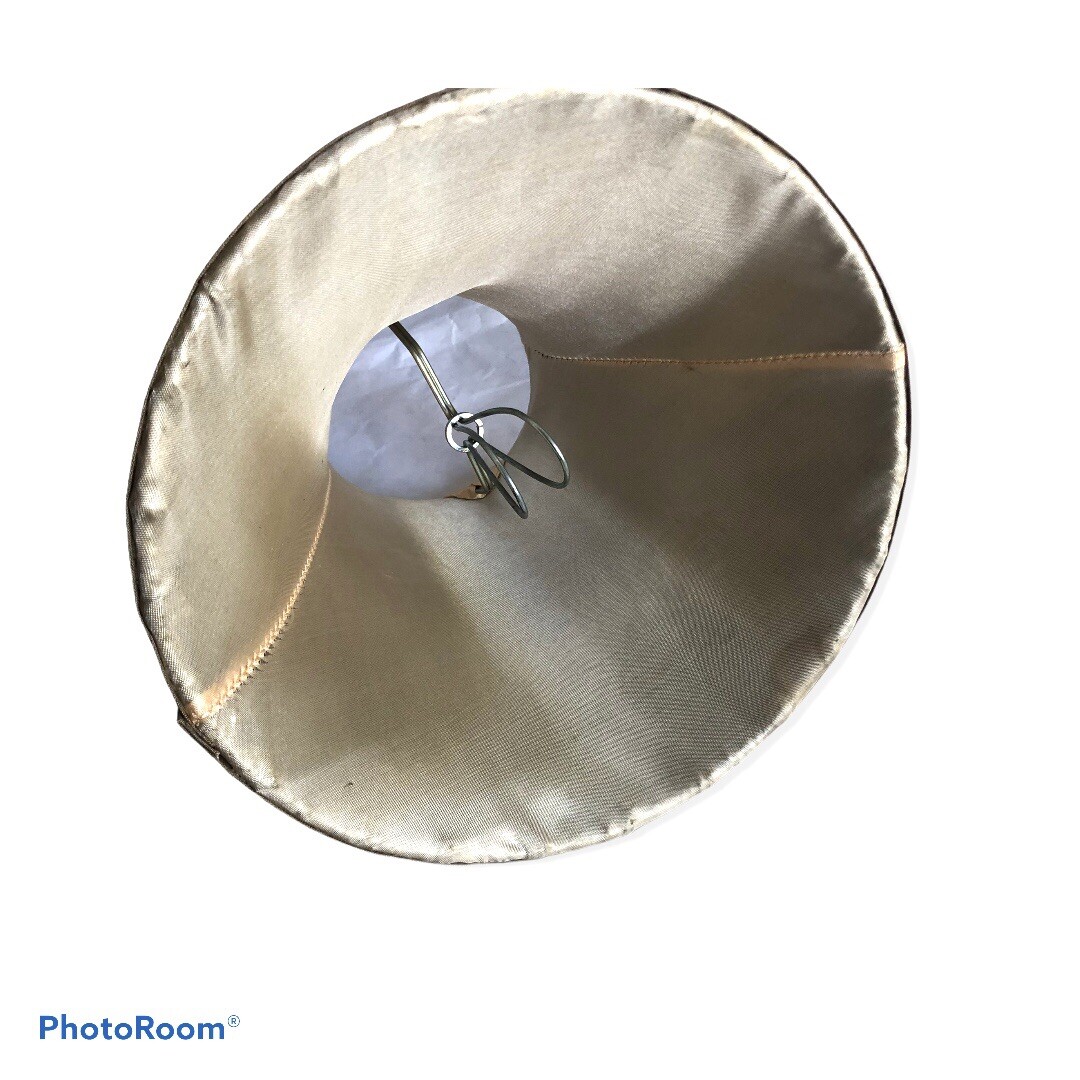 Spiral Pleated Silk Lampshade 5.5” H X 7.5” W X 3.5” W