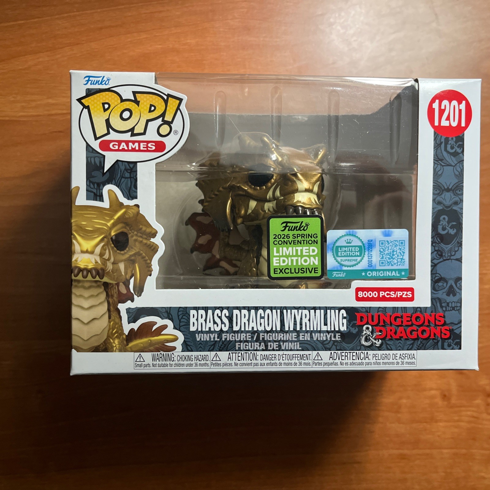 🐉 Funko Pop Brass Dragon Wyrmling #1201 D&D 2026 Con LE8000 + PROTECTOR