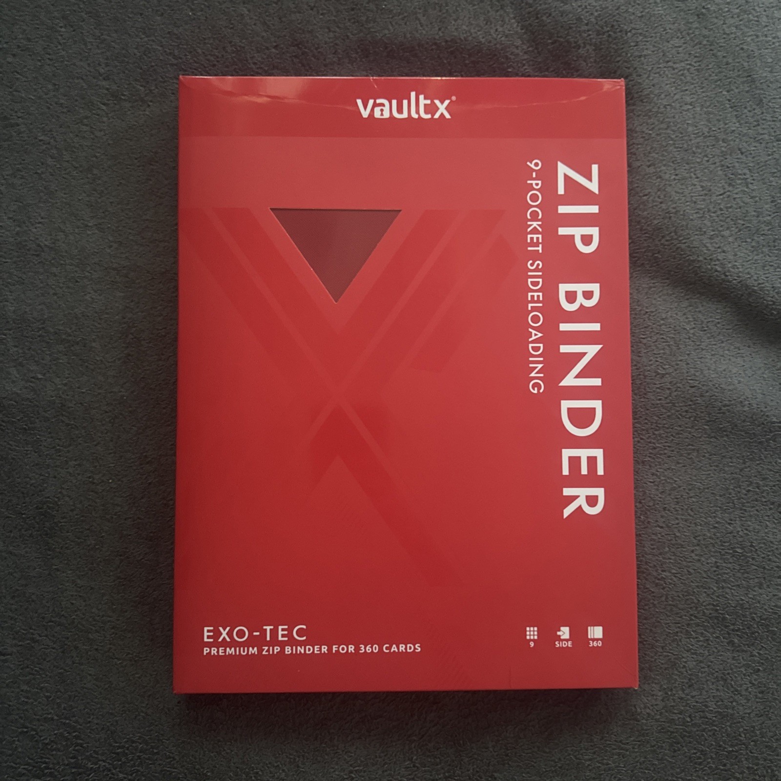 Vault X 9 Pocket Trading Card Zip Binder for 360 Cards Premium Exo-Tec TCG Album