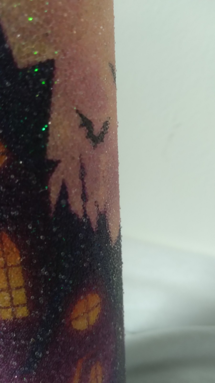 Paula’s “Like Vintage” Sugar Frosted Pillar Candle Halloween Haunted House