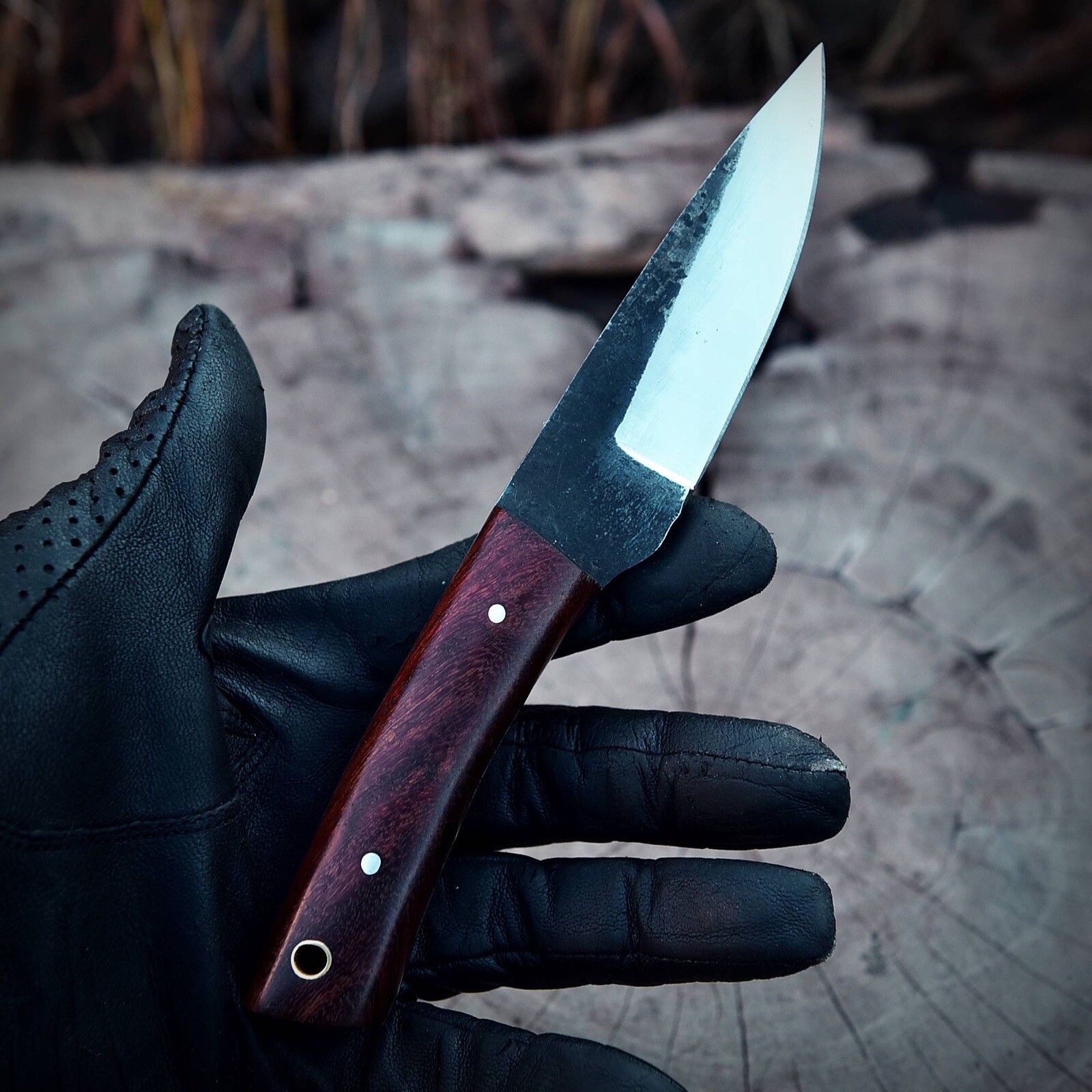 handmade Forged D2 tool steel fixed blade Outdoor Skinner knife Bushcraft EDC