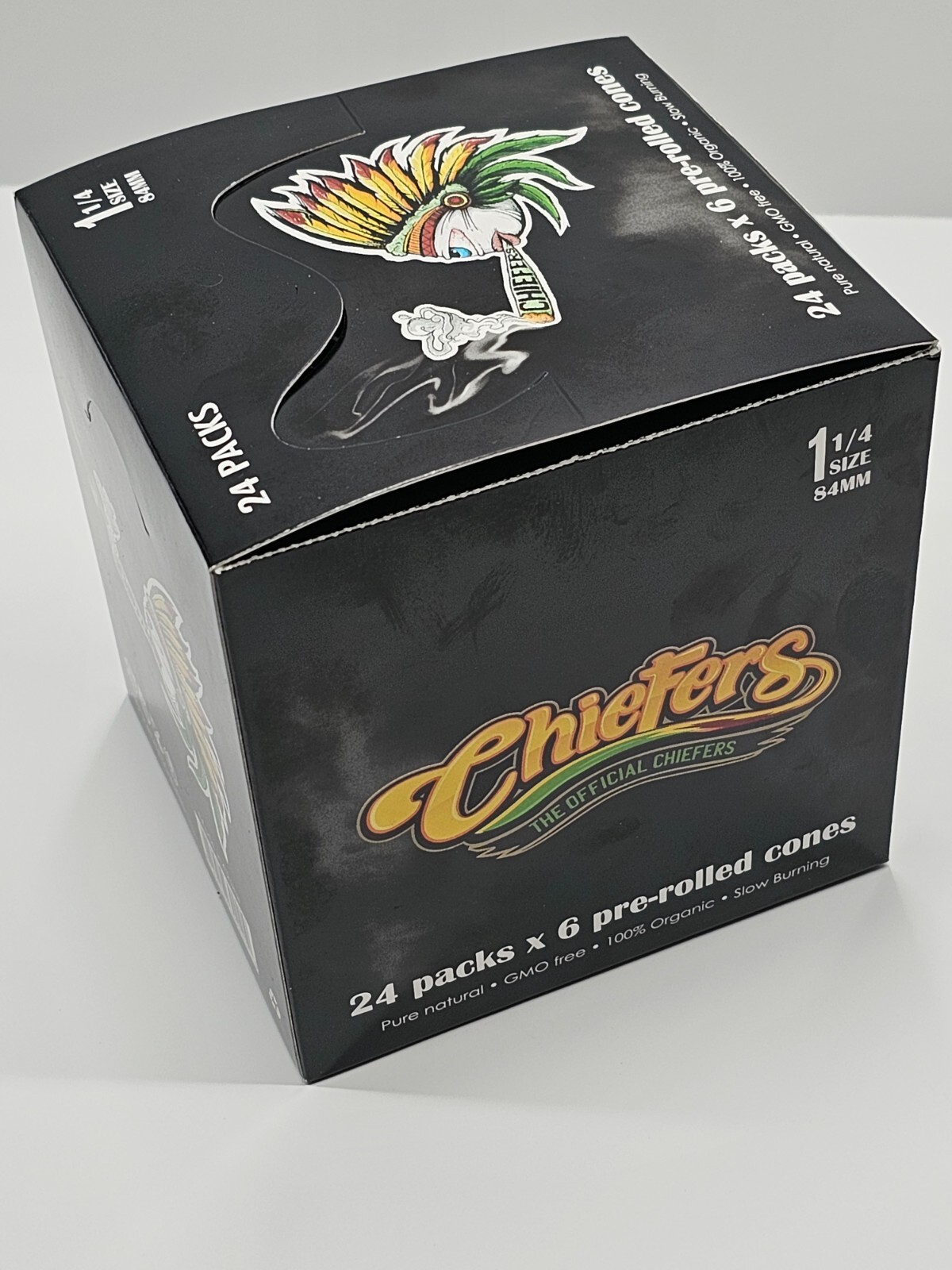 Chiefer’s Pre-Rolled Cones 1 1/4 (PRIVATE LABEL) 24 Packs of 6 each (144 )