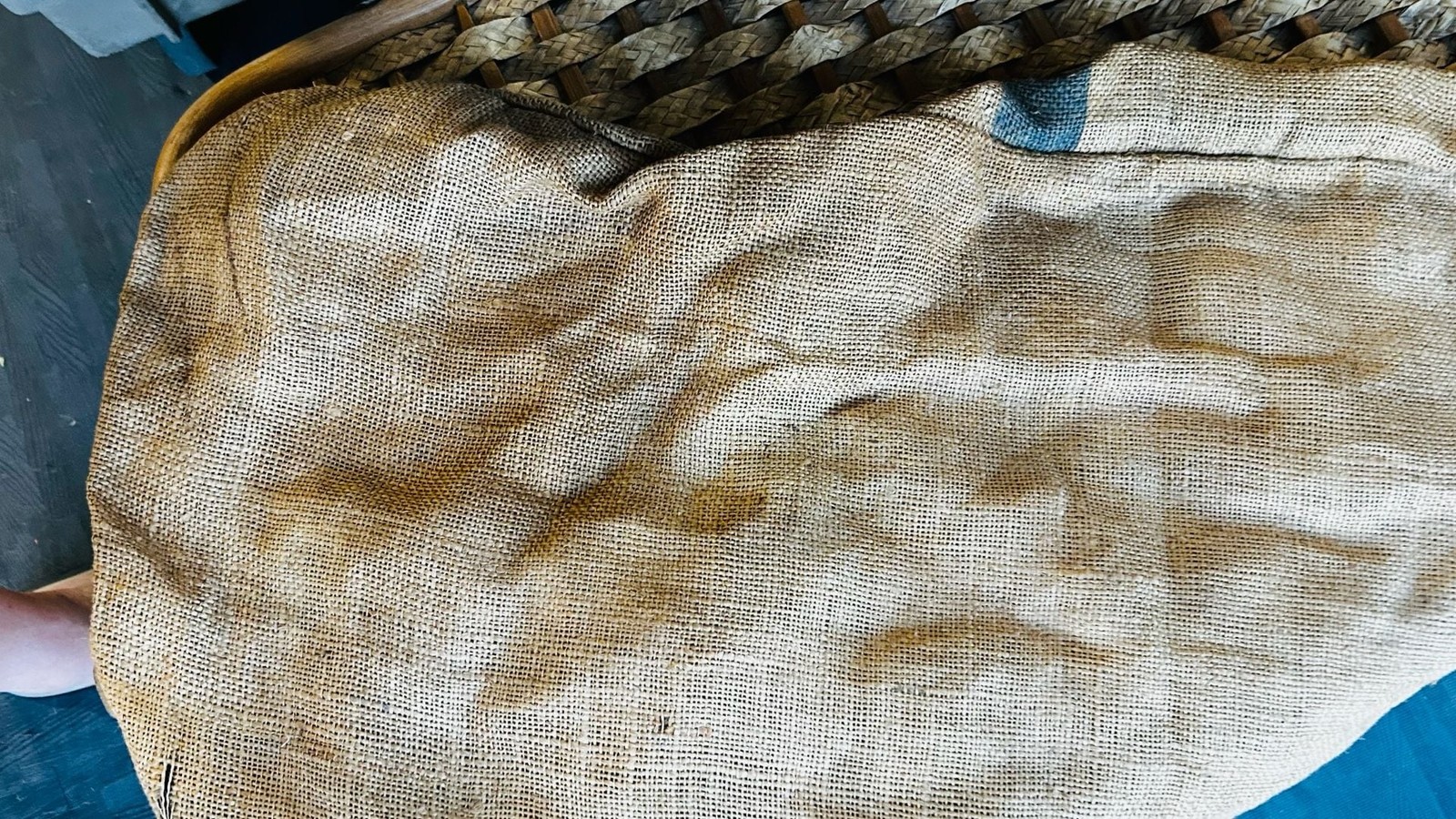 Vintage Royal Crystal Salt 100 lb Burlap Jute Sack