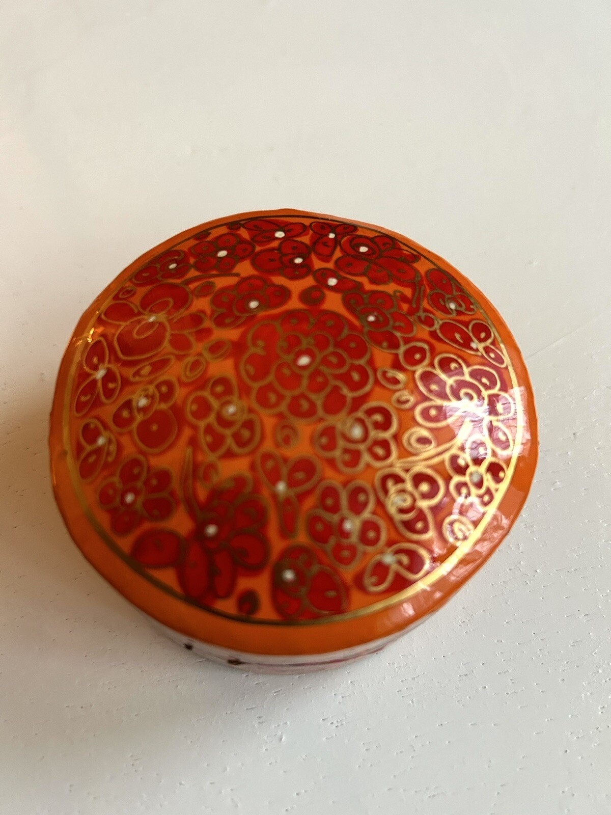 jewelry box from Kashmir Art Paper hand painted flower design and handmade