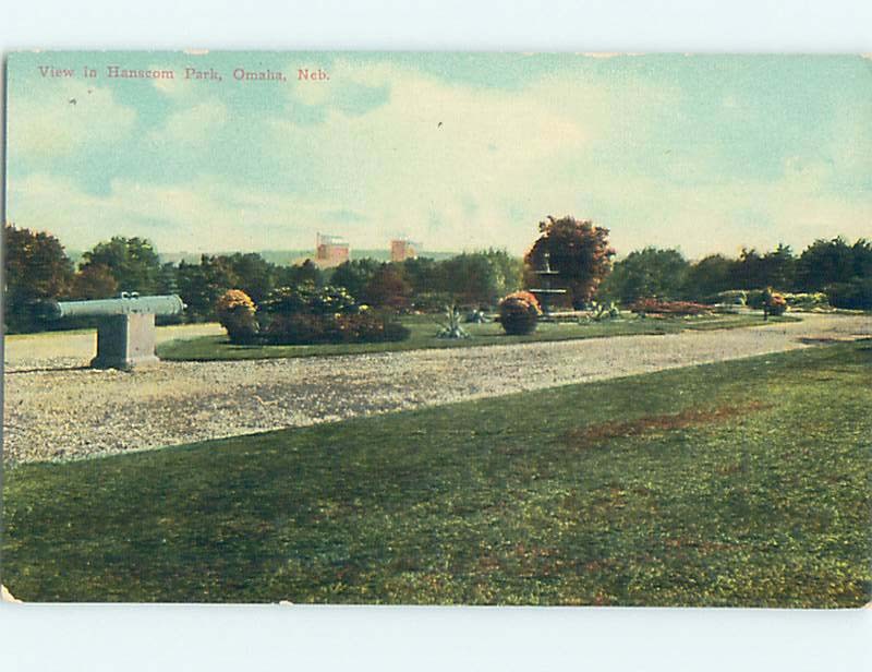 Unused Divided-Back PARK SCENE Omaha Nebraska NE hk8778