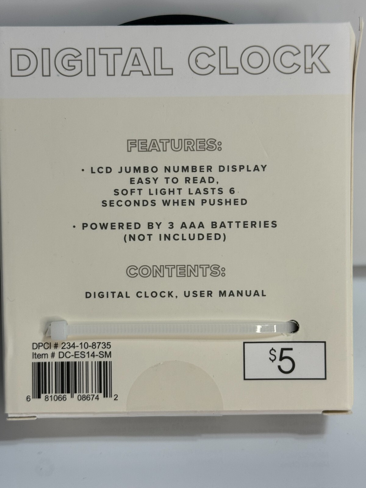 Vivitar Novelty Smiley Digital Clock LCD Jumbo Display NEW Battery Operated.