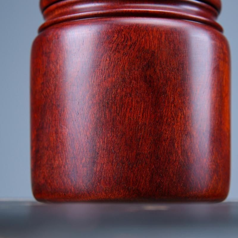 Red Sandalwood Tea Caddy Solid Pterocarpus Santalinus Chinese Sealed Tea Jar