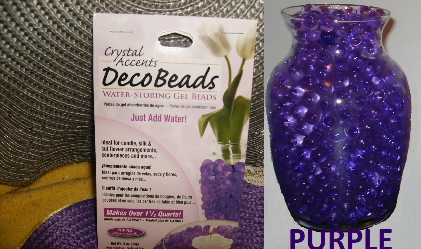 1/4 LB PURPLE GLOW-IN-THE-DARK GRAVEL GARDEN FISH TANK NON-TOXIC REUSABLE