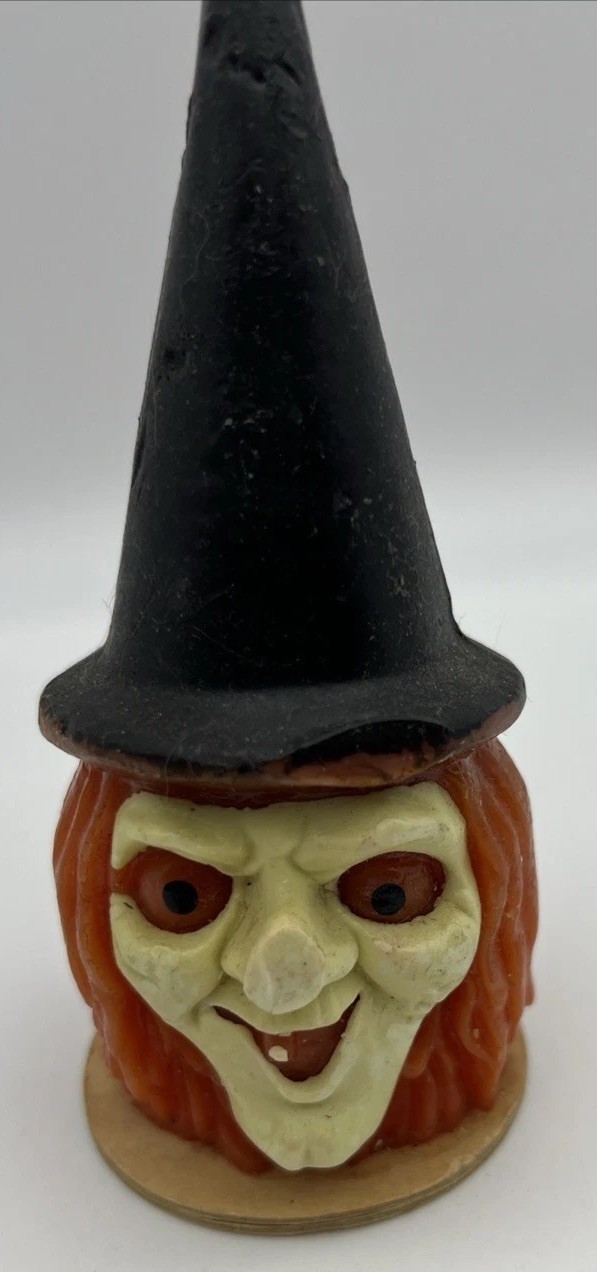 Vintage 1950s Gurley Witch Halloween Candle -READ