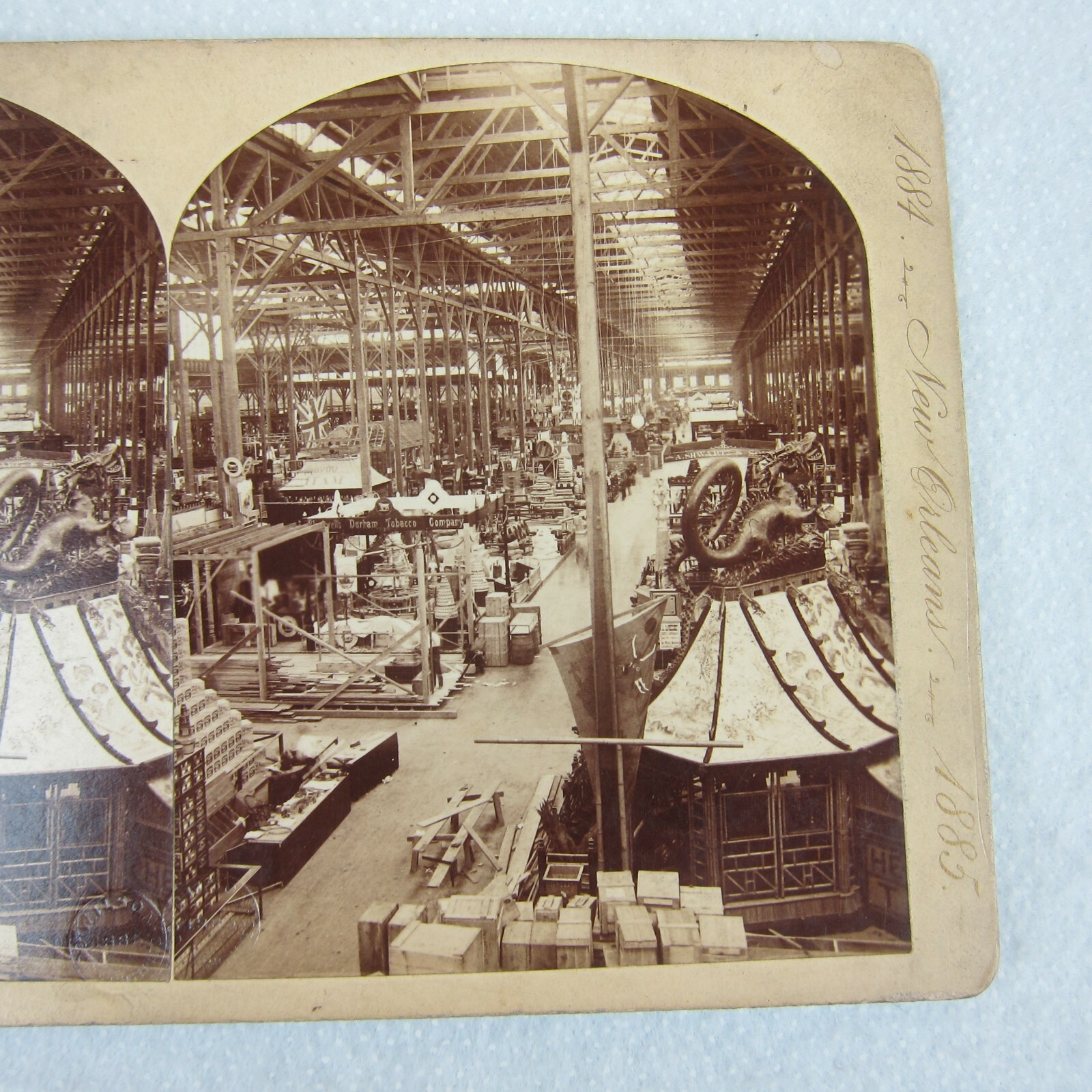Antique 1884-1885 New Orleans Exposition Stereoview #214 Main Building RARE