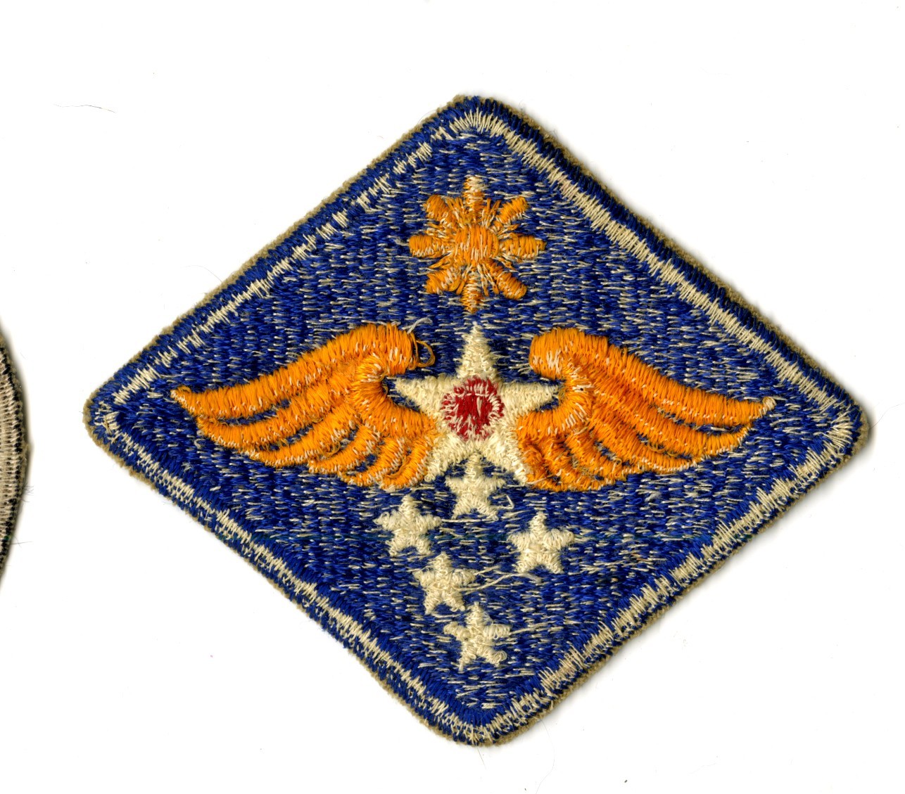 Far East Air Force White Back Patch Cut Edge Vintage Philippines Pacific