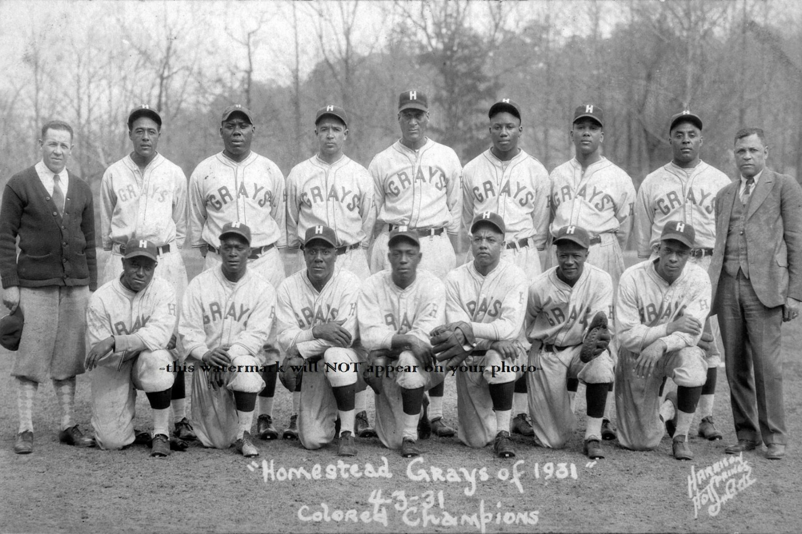 1931 Homestead Grays Team PHOTO Best Ever Negro League Baseball Stars Champs