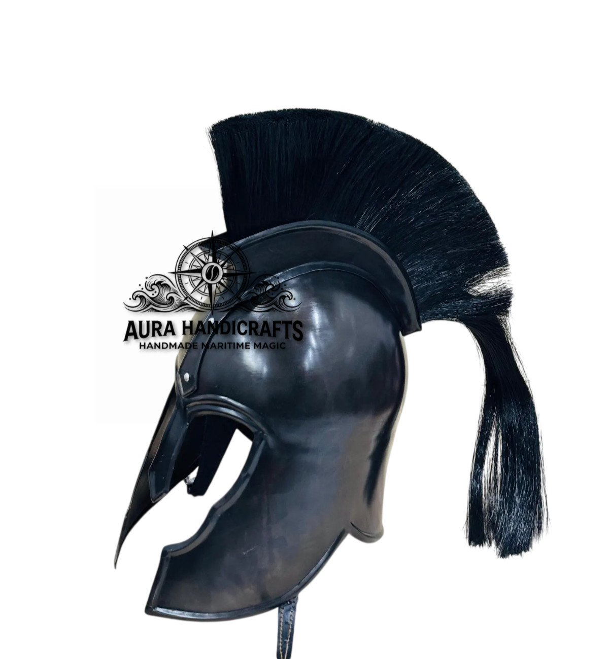 AURA Medieval Black Fabled Greek Warrior Achilles Troy Helmet Birthday Gift