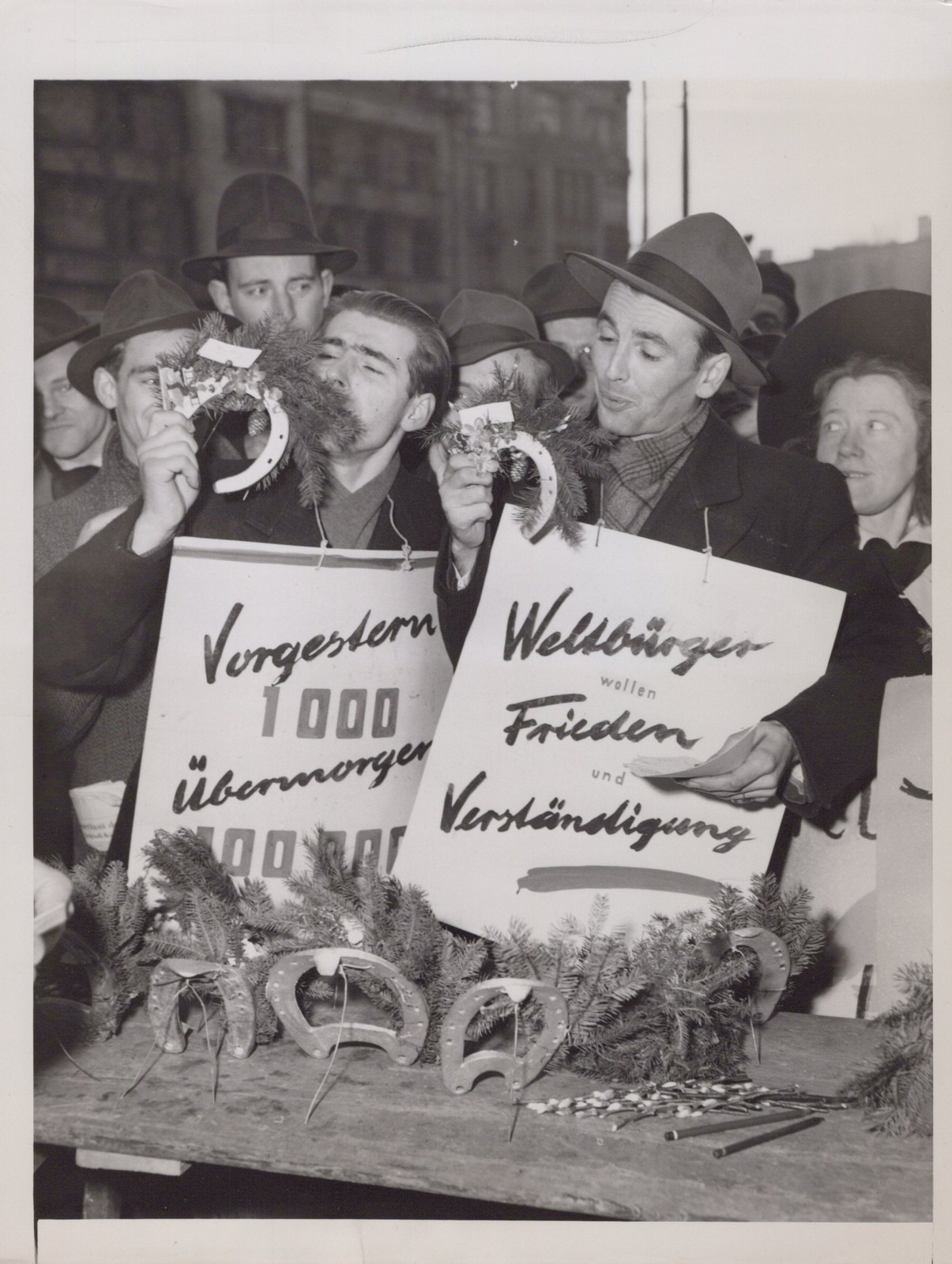 Postwar Berlin Kurfürstendamm World Citizens parade 1948 – Original Press Photo