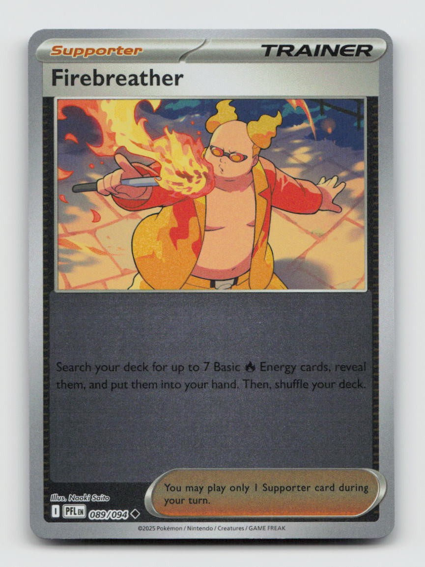 Firebreather 089/094 Uncommon PFL Phantasmal Flames Pokemon Reverse Holo NM/M