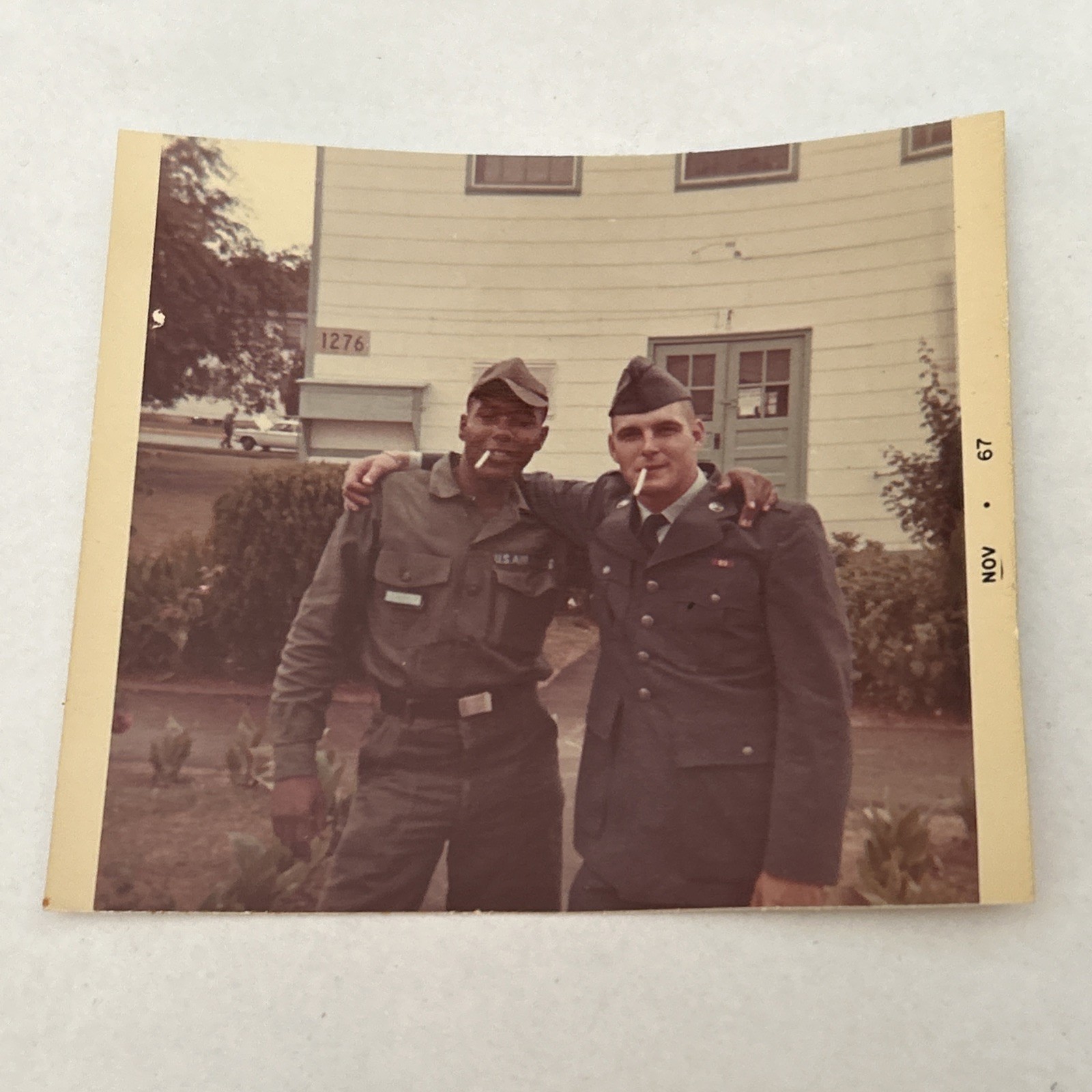 Vtg 1960’s Photo 2 Buddies , Interracial Pals, Military, Gay Intent 4”x3.5”