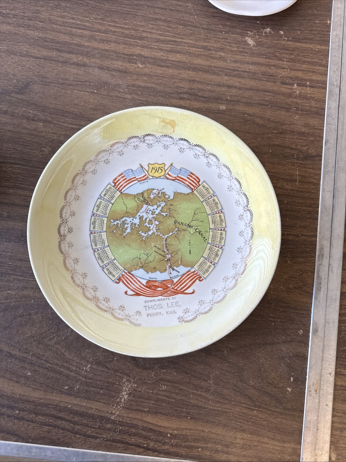 D.E. McNicol Pottery Co. 1915 Panama Canal Commemorative Plate