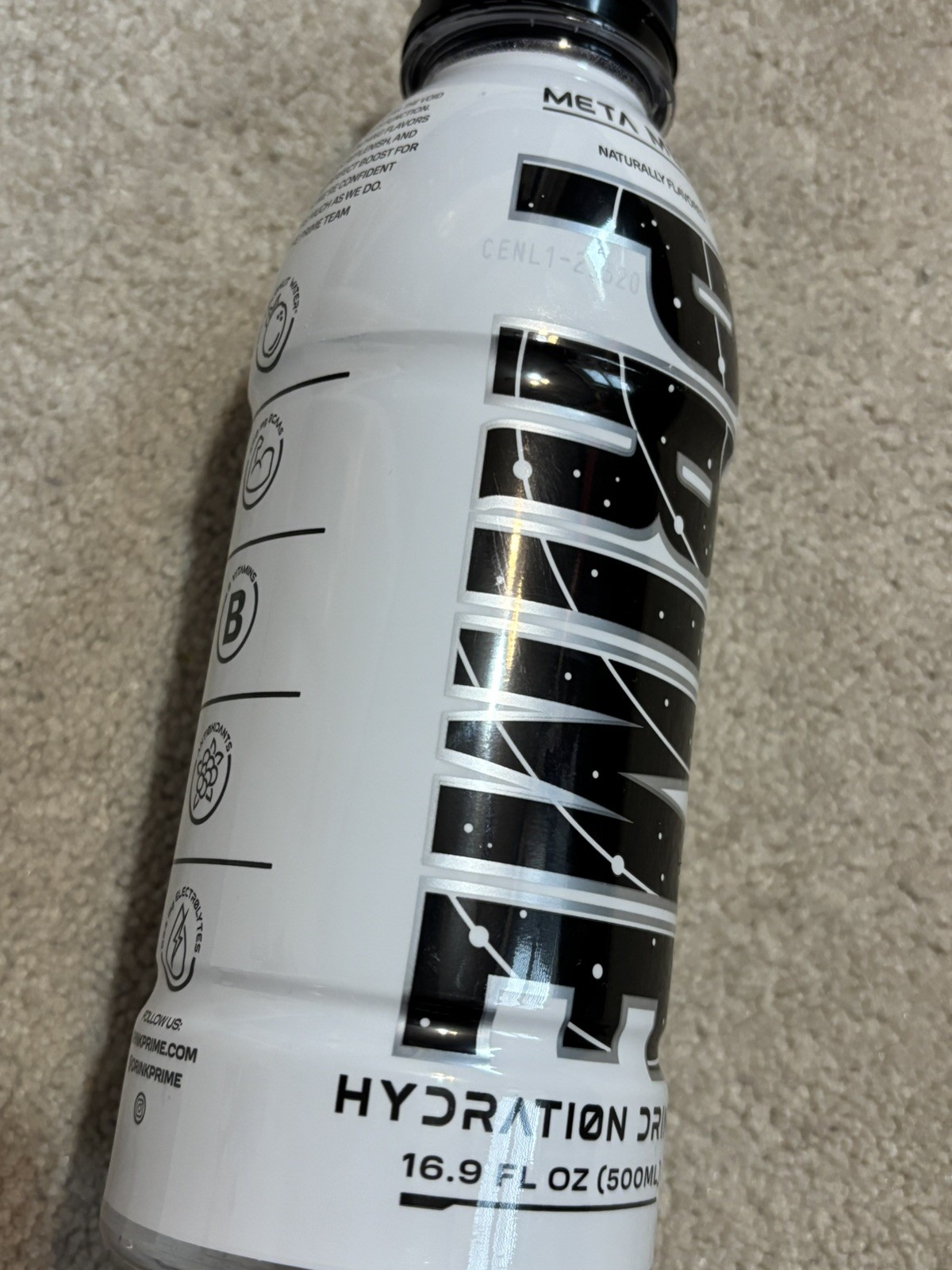 Prime Hydration Bottle Error Meta Moon Empty