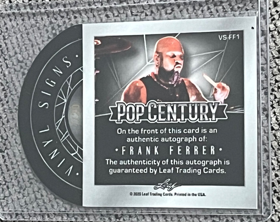 2025 Leaf Pop Century Frank Ferrer Silver VINYL SIGNS Auto #7/20 – Guns N’ Roses