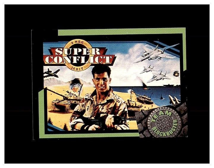 1993 Team Blockbuster Video Gaming Card #17 Super Conflict