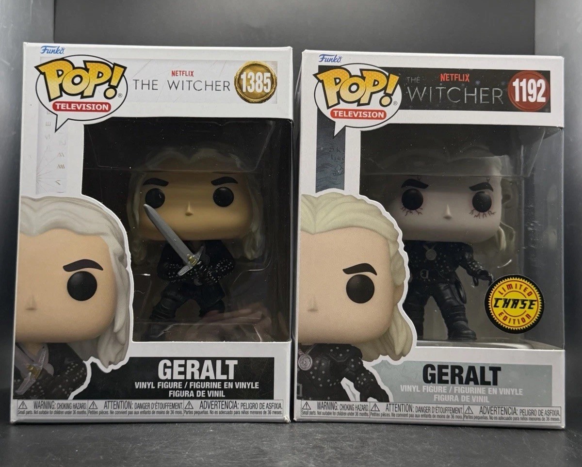 Funko Pop Witcher Netflix GERALT Bundle CHASE #1192 + Geralt #1385 W/Protectors