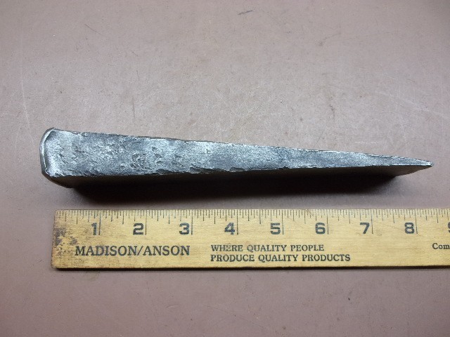 Primitive Hand Forged IRON WEDGE 1 Lb. 12 Oz. for Tree Bucking 7 3/4″ x 1 1/2″